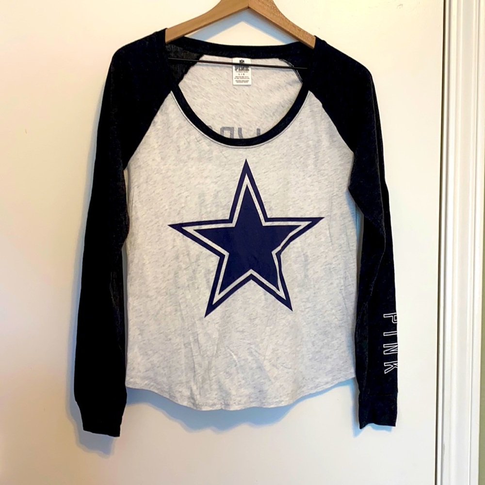 Victoria’s Secret PINK Cowboys Long Sleeve Tee